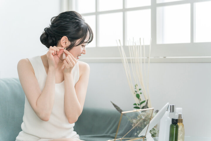 安全キレイにピアスを取り付け ファーストピアス
